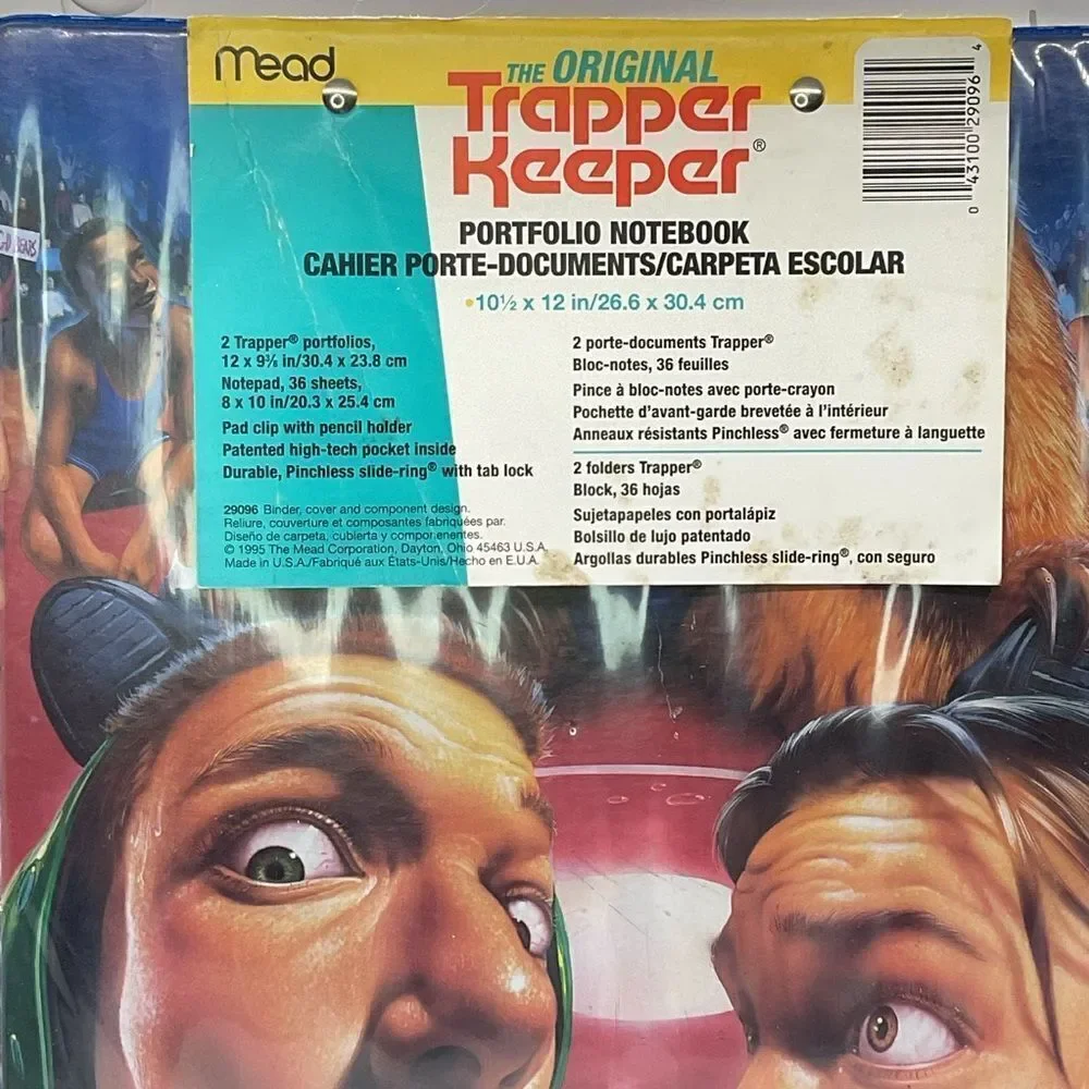 Vintage 1996 Mead Bear Wrestling Trapper Keeper